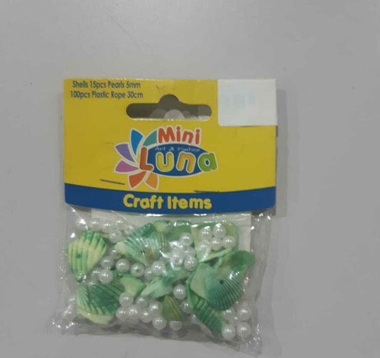 Picture of 0755 MINI LUNA CRAFTS SHELLS 15PCS PEARLS 5MM 100PCS